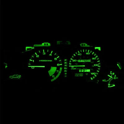Green Gauge Cluster + Climate control Led Kit For Honda Civic del sol 1993-1997 - Image 1 of 4