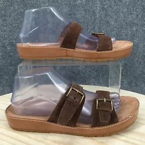 Sandalias Nine West Mujer 9 M Deslizables Marrón Hebilla Correa Cómodas Informales Puntera Abierta - Imagen 1 de 16