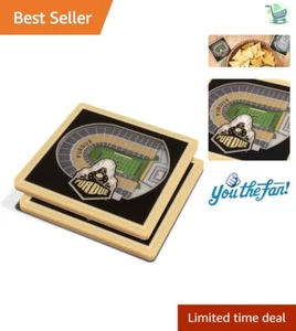 Officially Licensed NCAA Purdue Boilermakers 3D Coasters - Fun Game Day Decor - Picture 1 of 6