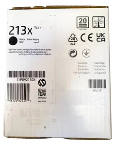 Original HP 213x schwarze Tonerkassette mit hoher Kapazität Enterprise W2130X - versiegelte Verpackung - Bild 1 von 4