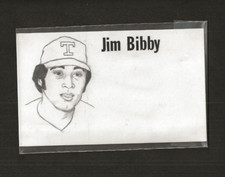 Jim Bibby original set art / 1975 Mengler card set - 1 of 1! - Texas Rangers!