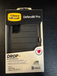 OtterBox-Defender Pro Black Case Fits Samsung Galaxy S21 FE 5G 77-83949 A26 - Picture 1 of 3