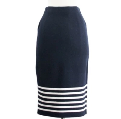 J.O.A. Falda midi tejida azul marino mediana Los Angeles NUEVA Foto 1 de 4