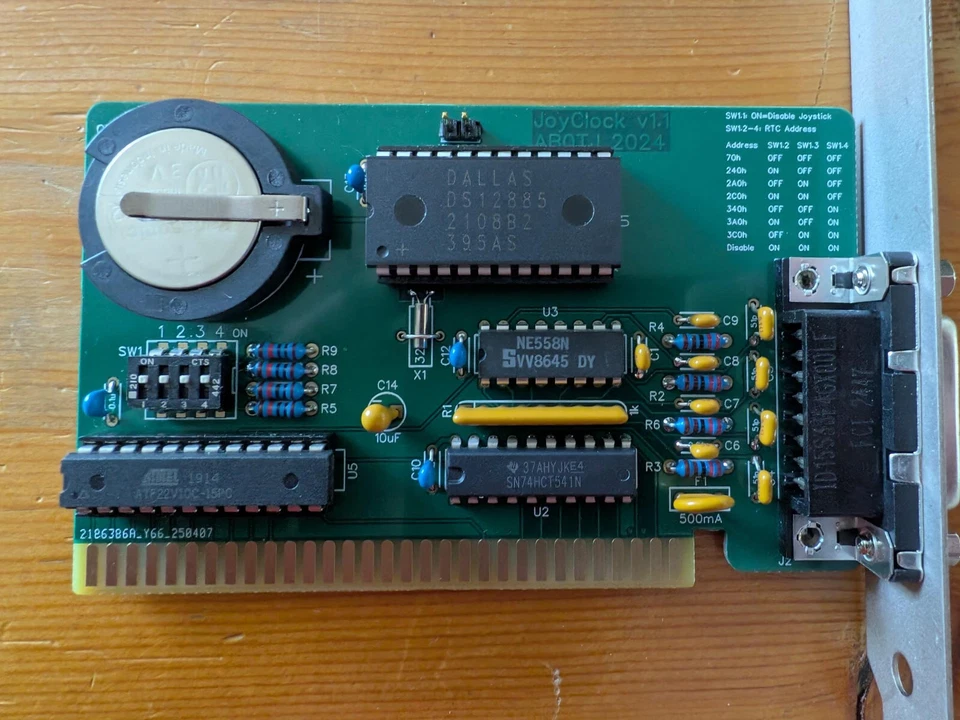 JoyClock: ISA Joystick Interface with Real Time Clock - Image 1 of 1