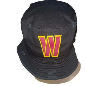W Distressed Bucket Hat Color Black Size XL/XXL - Picture 1 of 6