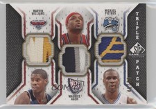 2009 SP Game Used /60 Marvin Williams Maurice Ager Mickael Pietrus Triple Patch