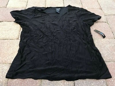 ¡NUEVO CON ETIQUETAS! Camisa Blusa East 5th Básica Para Mujer Manga Corta Negra Talla XL ¡¡¡GUAU!!!! Foto 1 de 4