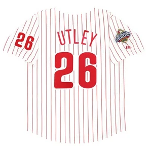 Chase Utley 2008 Philadelphia Phillies World Series Home/Road/Alt Men's Jersey - Picture 1 of 22