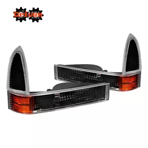 99-04 Ford F250 F350 Super Duty Excursion Black L Shape Corner Bumper TurnSignal - Picture 1 of 2