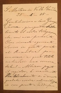 Lettera autografa di Matteo Renato Imbriani - Picture 1 of 1