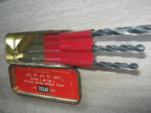 VINTAGE INTAL 7 PIECE HIGH SPEED TWIST DRILLS SHEFFIELD ENGLAND - Picture 1 of 6