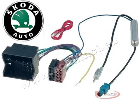SOUND-WAY Adattatore ISO SKODA FABIA / OCTAVIA / ROOMSTER / YETI - cavo connettore autorad
