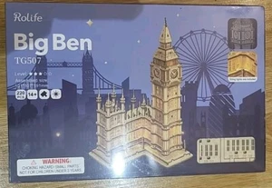 Rolife Big Ben TG407 London Landmark Wooden 3D DIY Model Kit Craft Xmas Gift - Picture 1 of 3