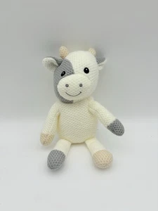 Walmart Gray Cow Plush Knit Soft Lovey Baby Nursery Soft Toy 11" - Picture 1 of 8