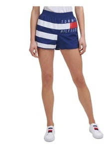 TOMMY HILFIGER SPORT Womens Navy Striped Active Wear Shorts XXL - Picture 1 of 11