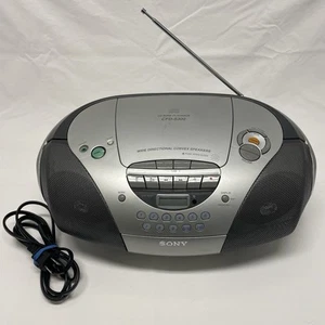 Sony CFD-S300 Boombox CD-Player | AM-FM Radio | Cassette Player/Recorder Working - Picture 1 of 14