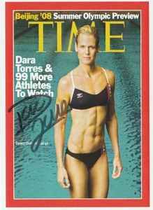 2008 USA OLYMPIC LEGEND DANA TORRES SIGNED CUSTOM CARD RARE - Picture 1 of 2