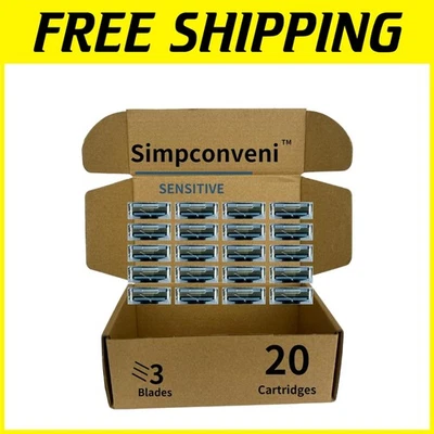 20 recambios de hoja de afeitar Sensitive Skin - compatible con Match3 para suavidad todo el día Foto 1 de 4