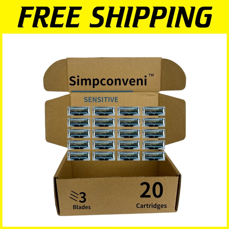 20 recambios de hoja de afeitar Sensitive Skin - compatible con Match3 para suavidad todo el día Foto 1 de 4