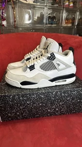 Air Jordan 4 Retro Military Black/White/Black-Neutral Grey Size 10.5 - Picture 1 of 6