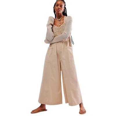 Mono Free People Mujer XL Forever and Always Acanalado Una Pieza Pierna Ancha Foto 1 de 4