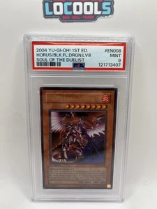 Yu-Gi-Oh 2004! SOD Horus Il Drago Fiamma Nera Lv8 1° Edizione PSA 9 Mint - Foto 1 di 2