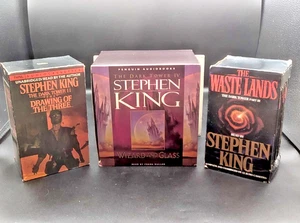 The Dark Tower Series II, III, VI Stephen King Audiobook Cassette Tapes - Imagen 1 de 4