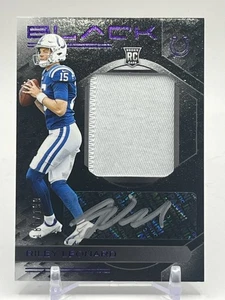 2025 Panini Black Riley Leonard Rookie Patch Auto #180/199 Colts RPA - Bild 1 von 2