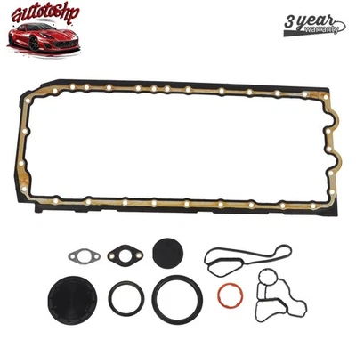 Oil Pan Gasket Set w/ Oil Cooler Seal for BMW M135i 335i 435i 535i X5 X6 N55 NEW Foto 1 de 4