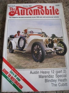 THE AUTOMOBILE OCT 1987 AUSTIN HEAVY 12 PT2 MARENDAZ BLINDLEY HEATH THE CUBITT - Picture 1 of 3