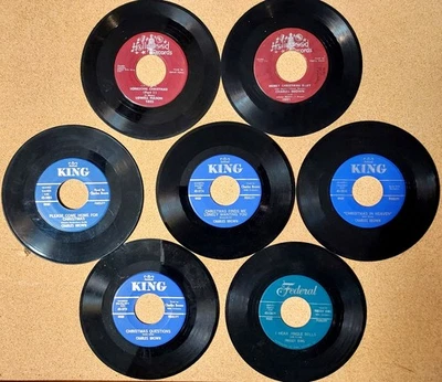 CHRISTMAS BLUES 45 Lot of 7: FREDDY KING, LOWELL FULSON, CHARLES BROWN, MILBURN - Image 1 of 2