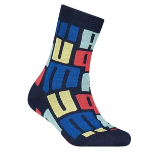 PUMA Graphic Crew Socks Youth Boys Black Socks 93539601 - Picture 1 of 1
