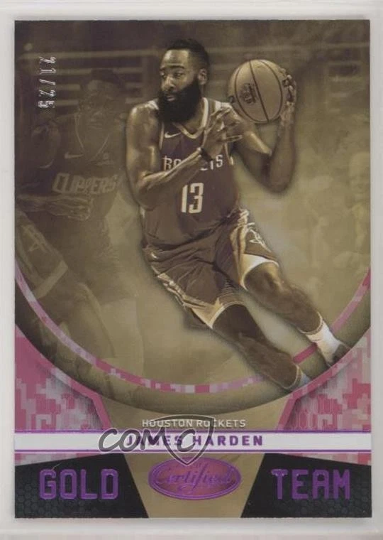 2019-20 Certified Gold Team Mirror Camo /25 James Harden #5 - Image 1 of 2