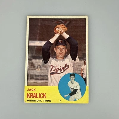 1963 Topps Baseball Card #448 Jack Kralick High Number Minnesota Twins VG-EX b - Image 1 of 2