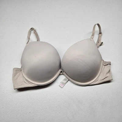PINK Women Bra 36B Beige Super Push Up Convertible Adjustable Strap - Image 1 of 4