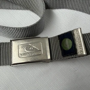 Quiksilver Buckle Canvas Belt Grey 38” Y2K Surf Vintage - Picture 1 of 3