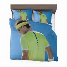 Rafael Nadal Wimbledon Tennis Quilt Duvet Cover Set Double Super King Bed Linen