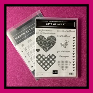 Stampin' Up! LOTES DE ESTAMPILLAS DE CORAZONES MUCHOS CORAZONES troqueles 💕 uso todo el año #416 - Imagen 1 de 20