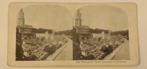 Stereoscope Stereoview Card The Magnificent Berne Cathedral Switzerland - Picture 1 of 5