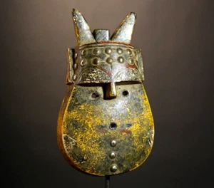 African Vintage Tribal Mask Wood Hand Carved Toma Face Unique Wall Art-G4723 - Picture 1 of 24