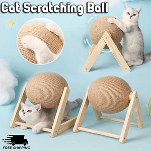 Pet Cat Scratching Ball Kitten Sisal Rope Grinding Paws Claw Interactive Pet Toy - Picture 1 of 13