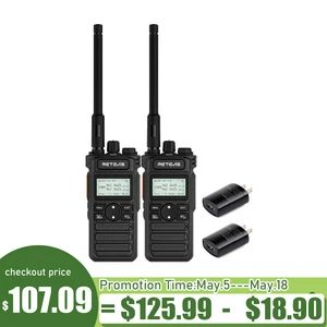 Retevis RT86S GMRS Walkie talkie Long Range Two Way Radio LCD 2600mAh NOAA 2Pack - Zdjęcie 1 z 14