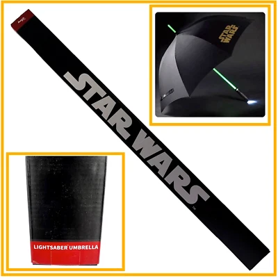 Star Wars Sable de Luz Tricolor Paraguas Iluminado con Linterna Reino Bestia Nuevo Foto 1 de 4