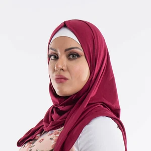 Premium Burgundy Red Women's Jersey Hijab / Shawl - Soft & Comfortable - Picture 1 of 5
