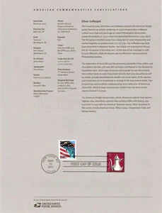 #0707 3c Silver Coffeepot #3754 USPS Souvenir Page - Picture 1 of 1