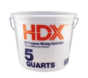 HDX 5-Qt Small Mixing Bucket – Durable, Multi-Purpose, Easy to Clean - NEW - Picture 1 of 4