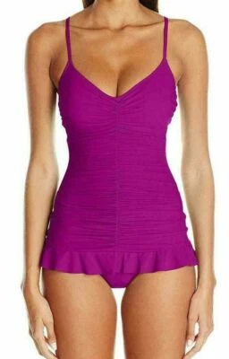 Profile by Gottex Womens Swan Lake One Piece Swimdress BA S/C T/C~E652-2017~6 - Image 1 of 4