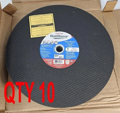 FLEXOVIT Reinforced Cutoff Wheel RAILRAZOR F6700 16" x 1" x 1/8" Qty 10 - Image 1 of 4