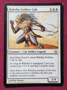 Magic The Gathering FIFTH DAWN RAKSHA GOLDEN CUB white card MTG - Picture 1 of 2