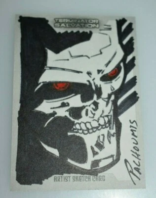 2009 Terminator Salvation PACHOUMIS  Artist Sketch Card 1/1 Topps original art - Image 1 of 4